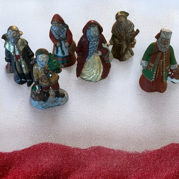 Old World Santa Claus - Lot of 6 - Early 90’s Ceramic - Great Condition - Picture 3 of 12